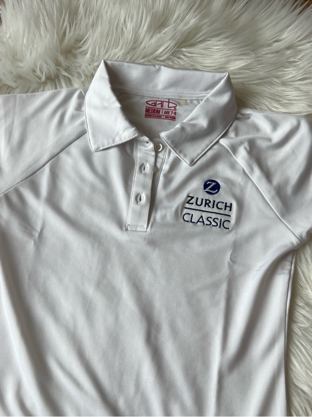 Girls Garb Size 7-8 (M) Golf Polo Zurich Classic Tournament Merch EUC - Picture 2 of 8